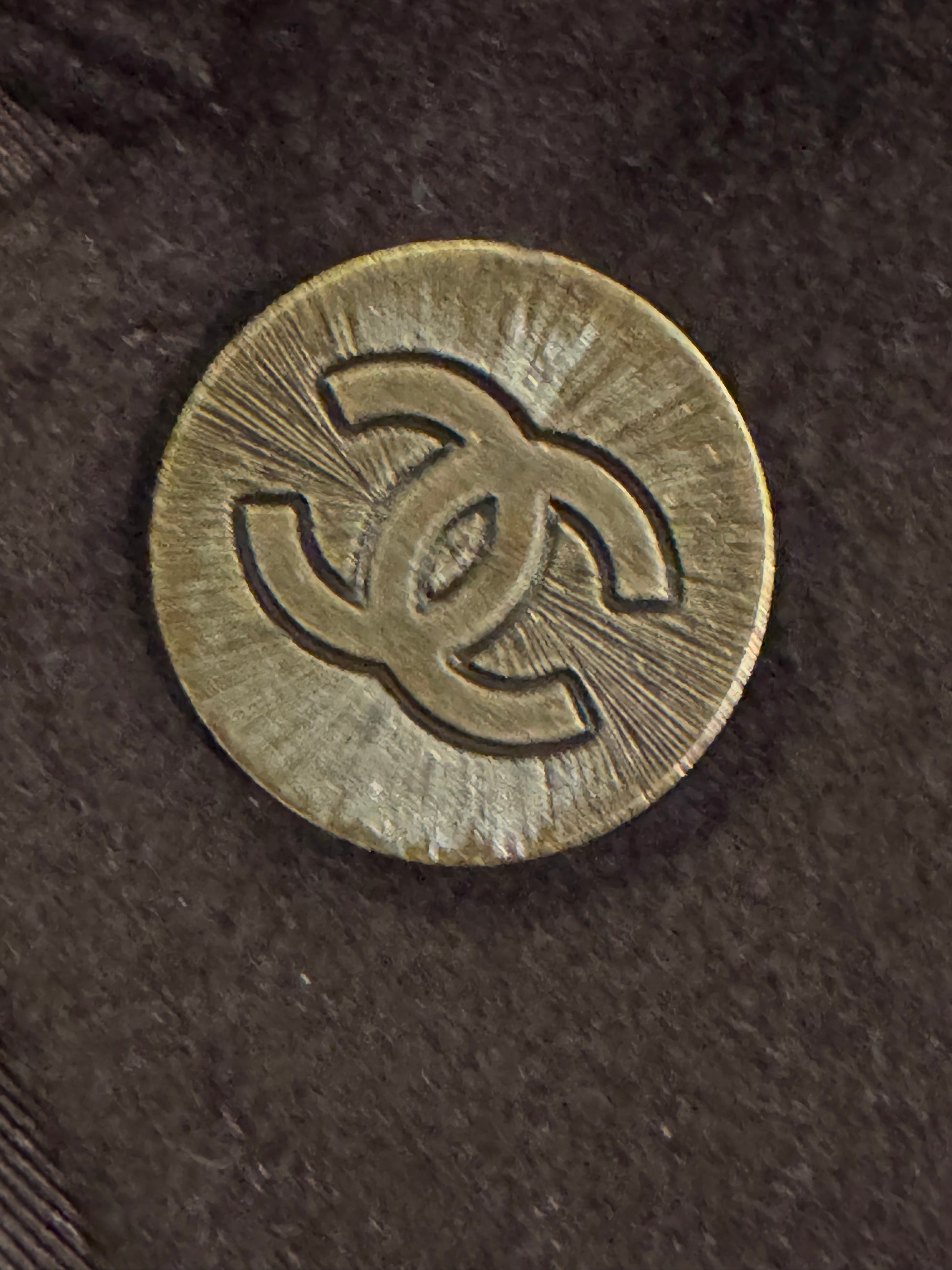 Chanel Brown Cashmere Button Front Jacket
