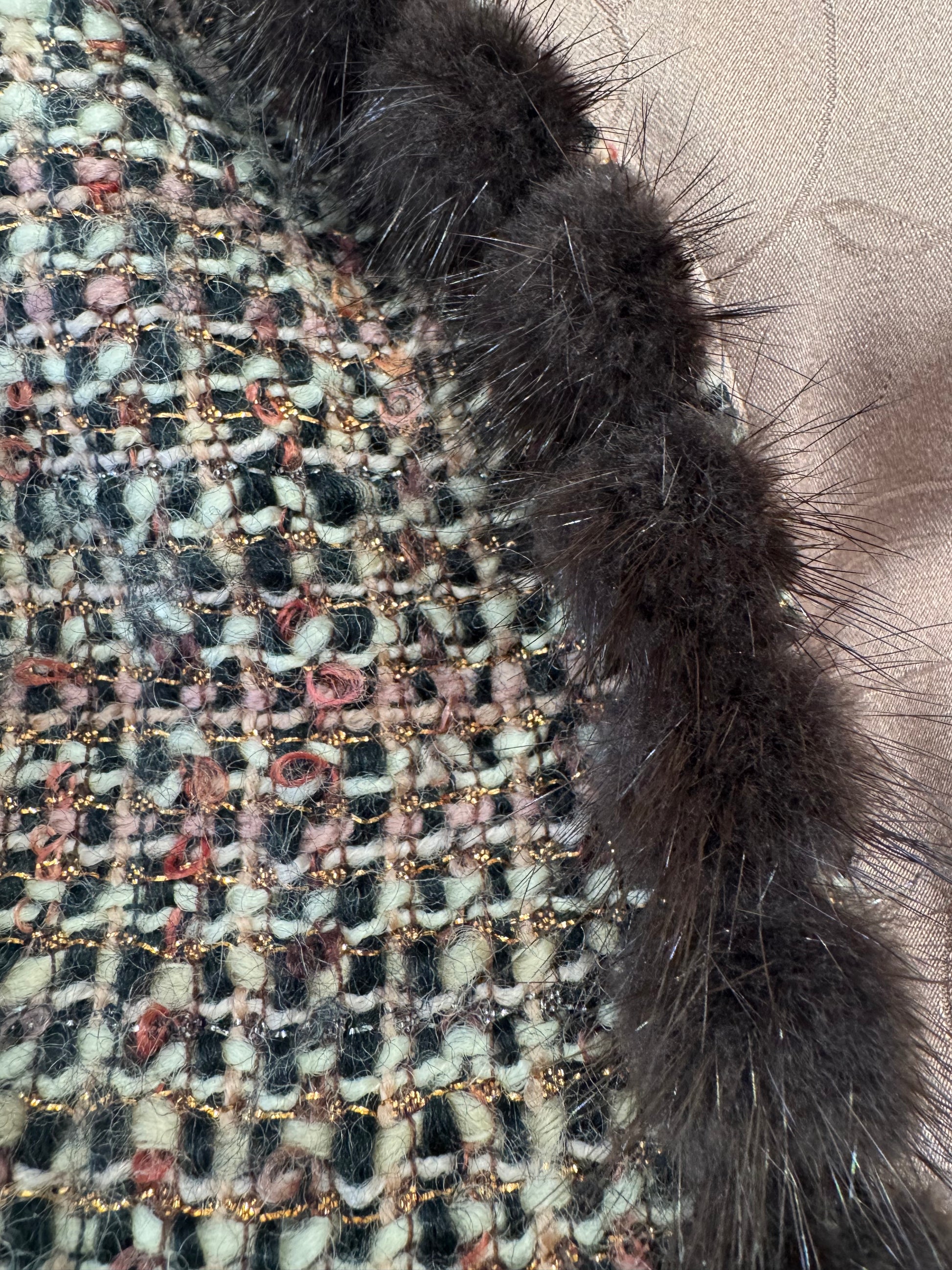 Chanel 03A Tweed & Mink Fur Jacket