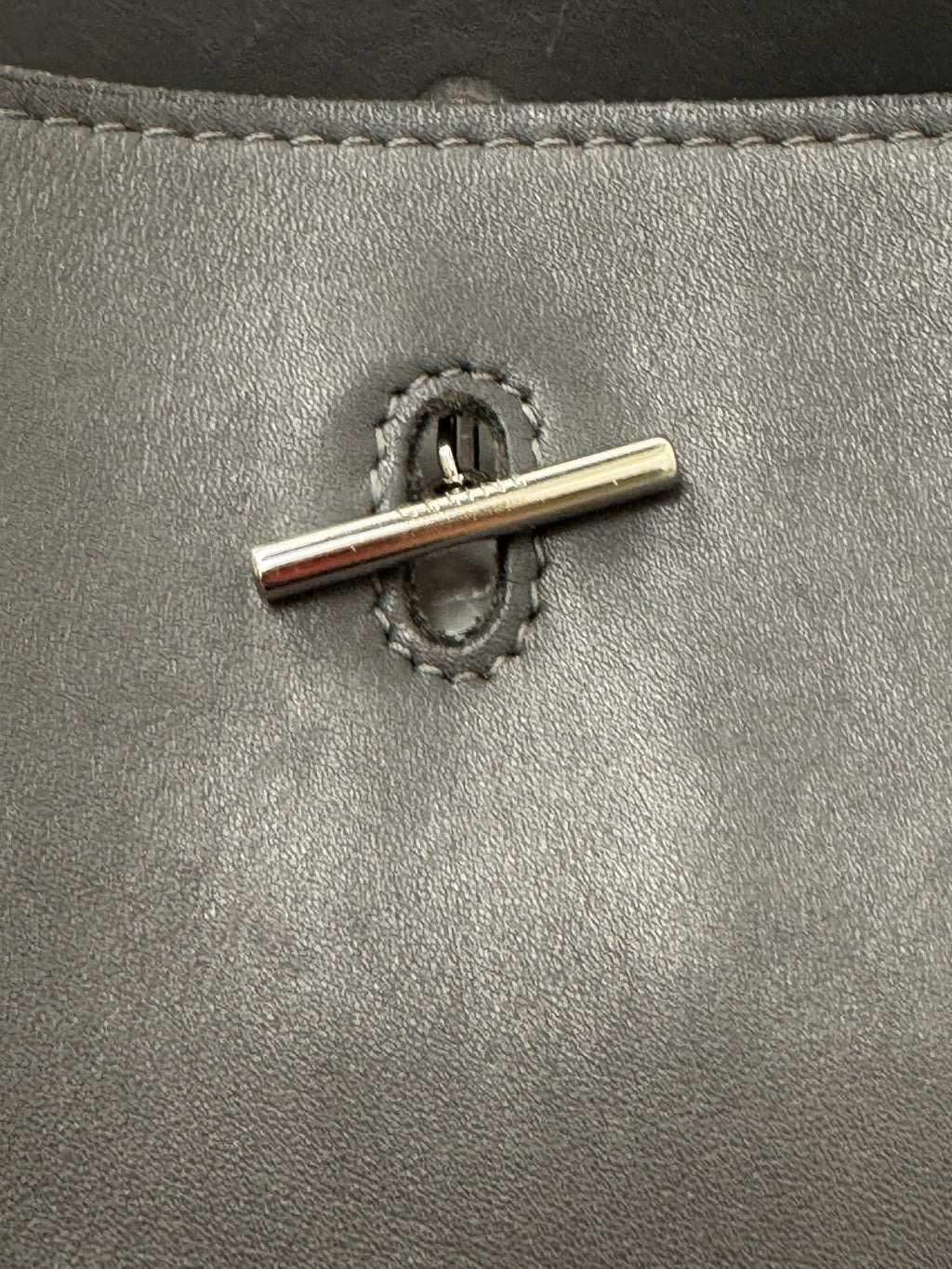 Céline Grey Toggle Leather Shoulder Bag