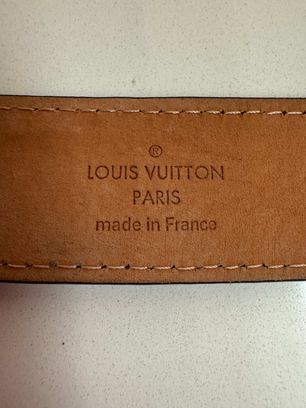 Louis Vuitton Monogram Saint Tulle Ellipse Oval Buckle Belt