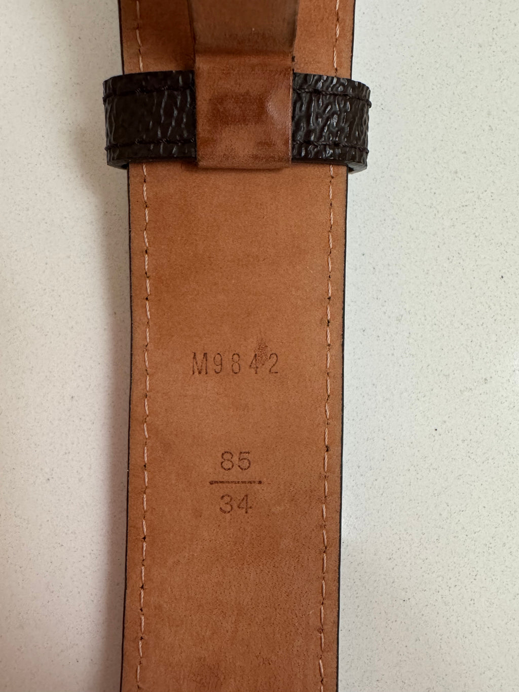Louis Vuitton Monogram Saint Tulle Ellipse Oval Buckle Belt