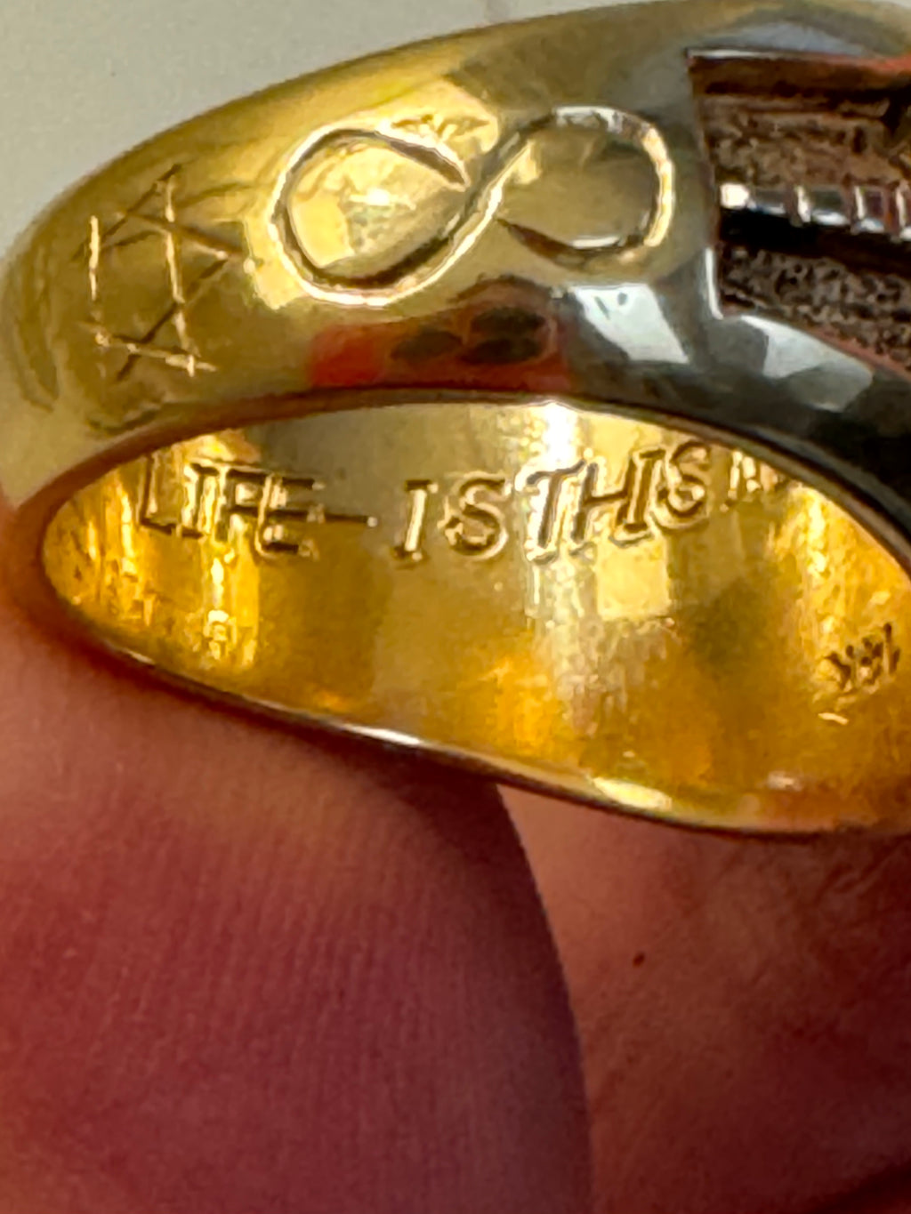 14K Gold Ammolite Dragonfly Signet Ring "For The Love Of It"
