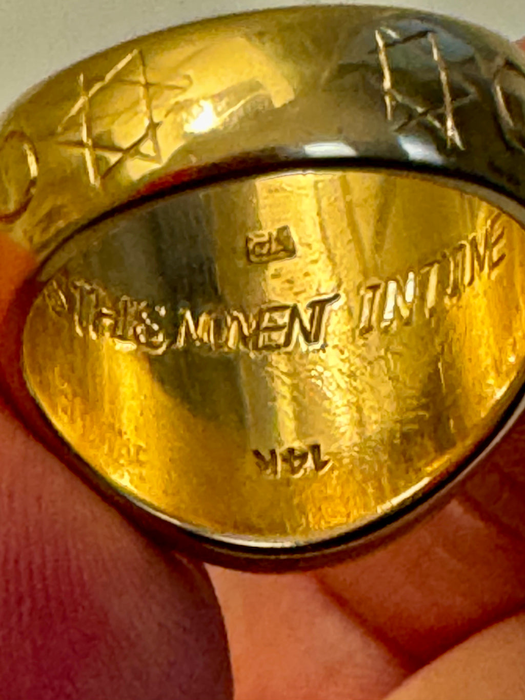14K Gold Ammolite Dragonfly Signet Ring "For The Love Of It"