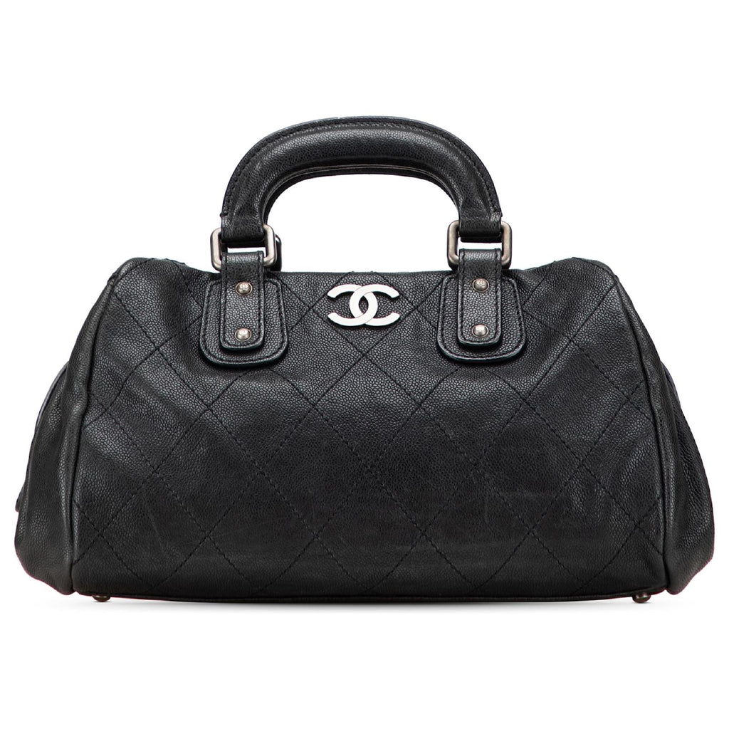 Chanel Outdoor Ligne Black Caviar Quilted Doctor Bag