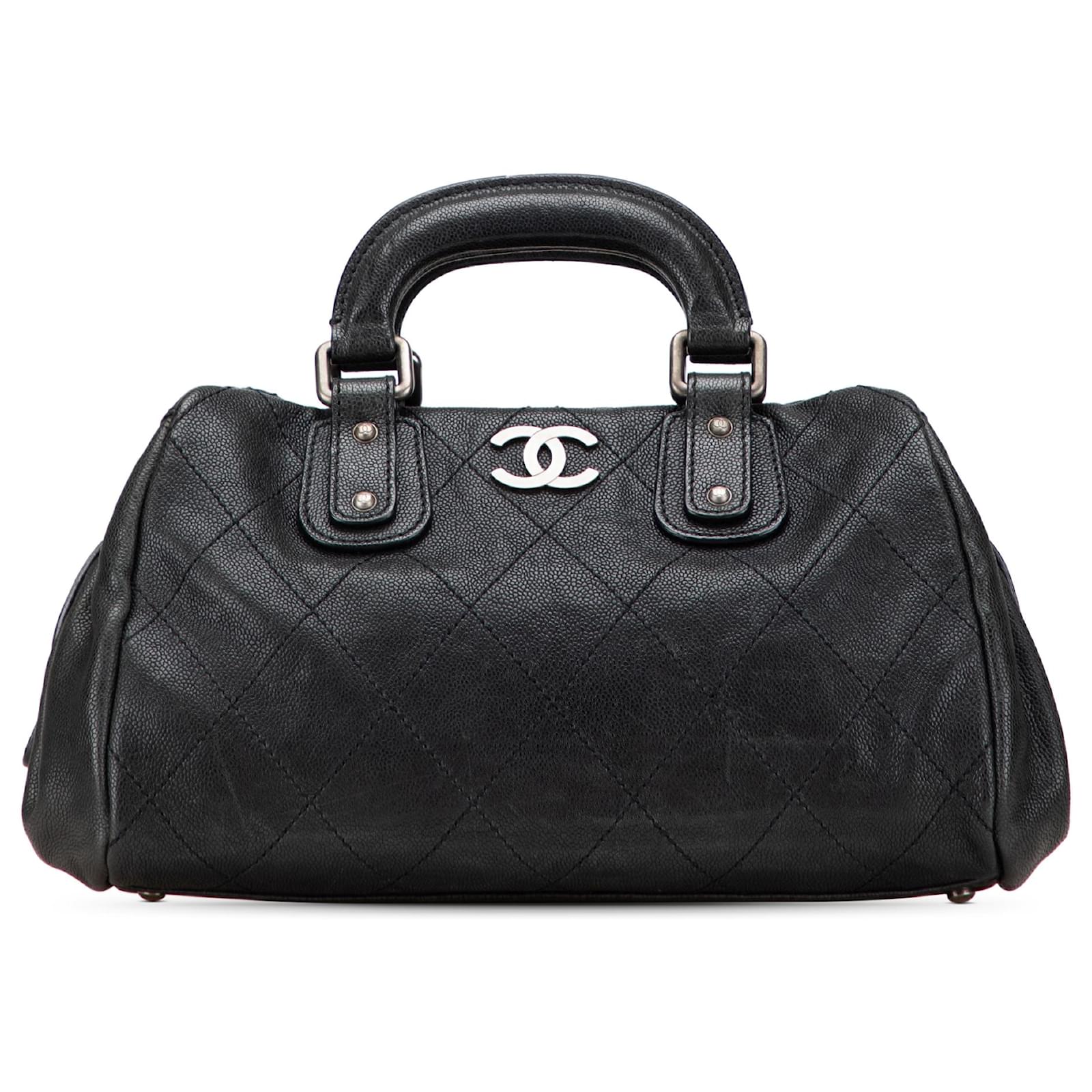 Chanel Outdoor Ligne Black Caviar Quilted Doctor Bag