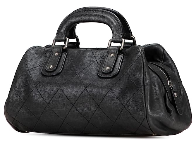 Chanel Outdoor Ligne Black Caviar Quilted Doctor Bag
