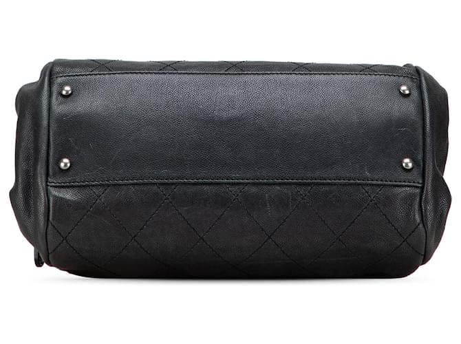 Chanel Outdoor Ligne Black Caviar Quilted Doctor Bag