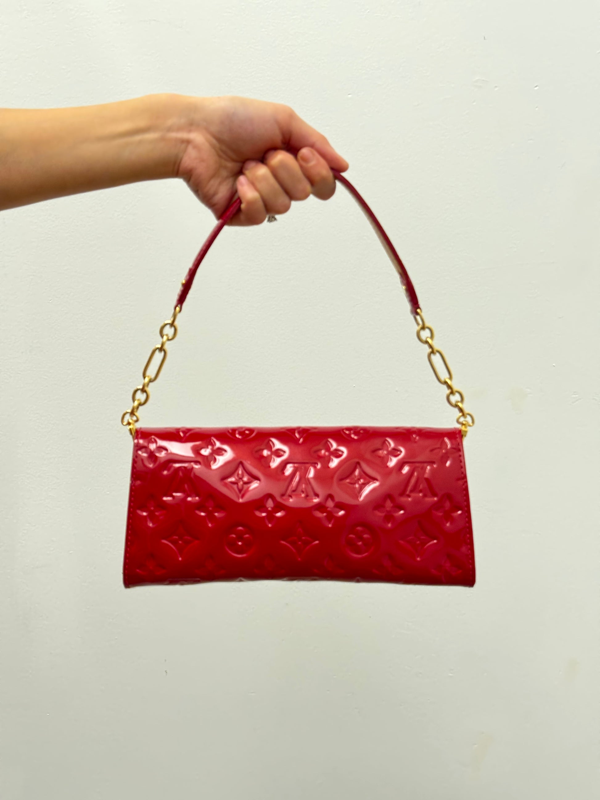 Louis Vuitton Pomme d'Amour Monogram Vernis Sunset Boulevard Bag