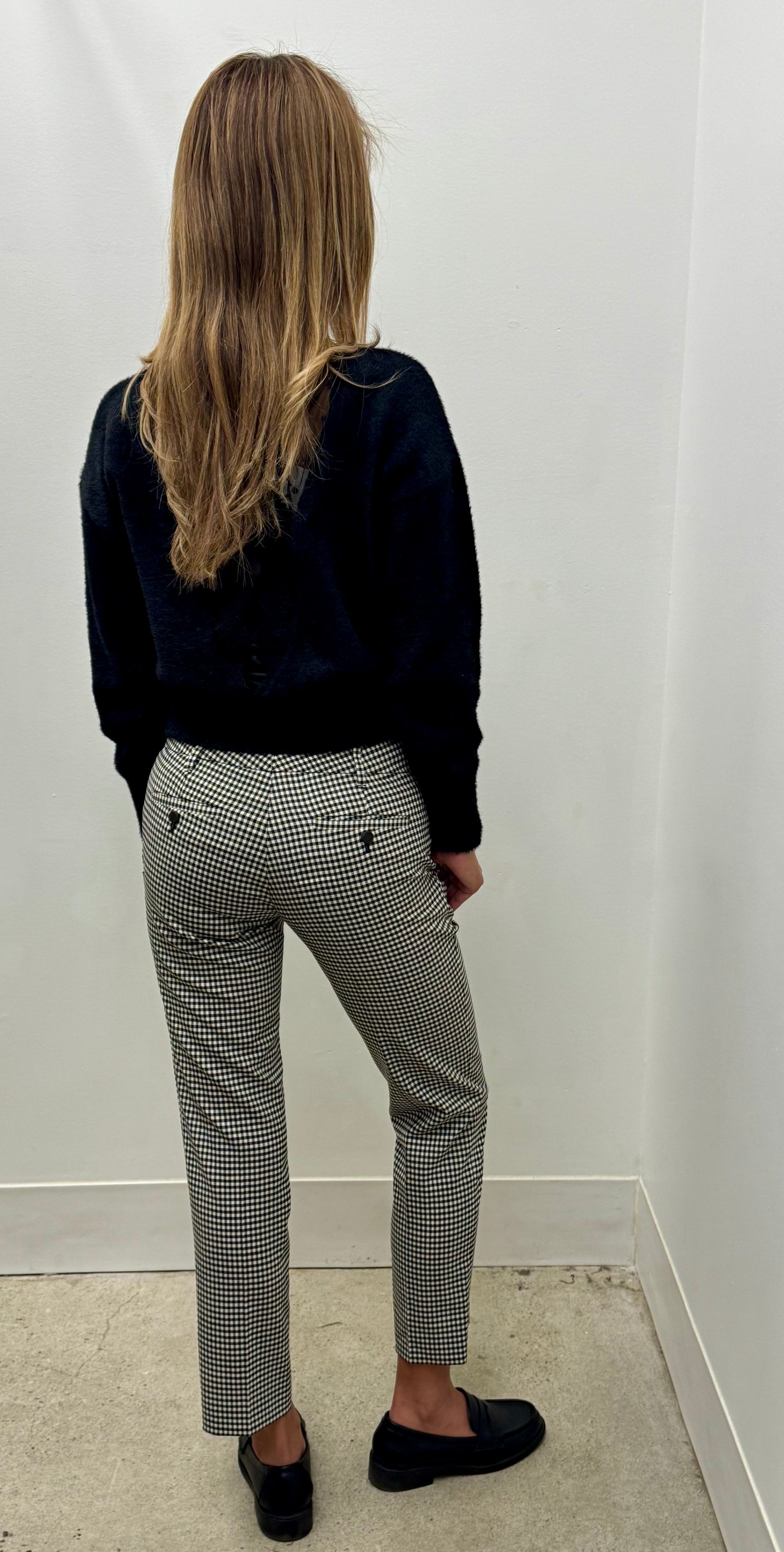 Gucci Micro Gingham Cropped Trousers