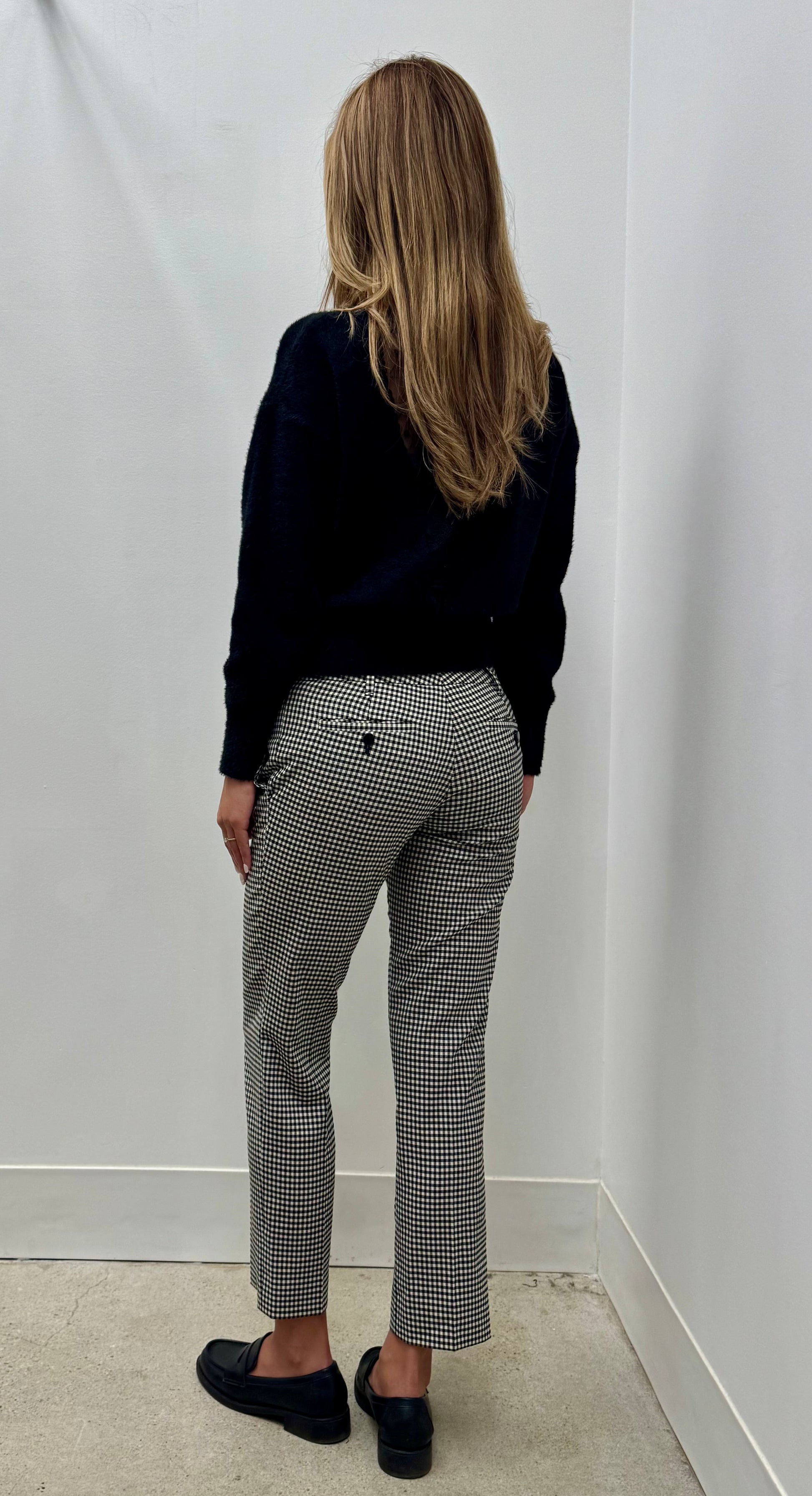Gucci Micro Gingham Cropped Trousers