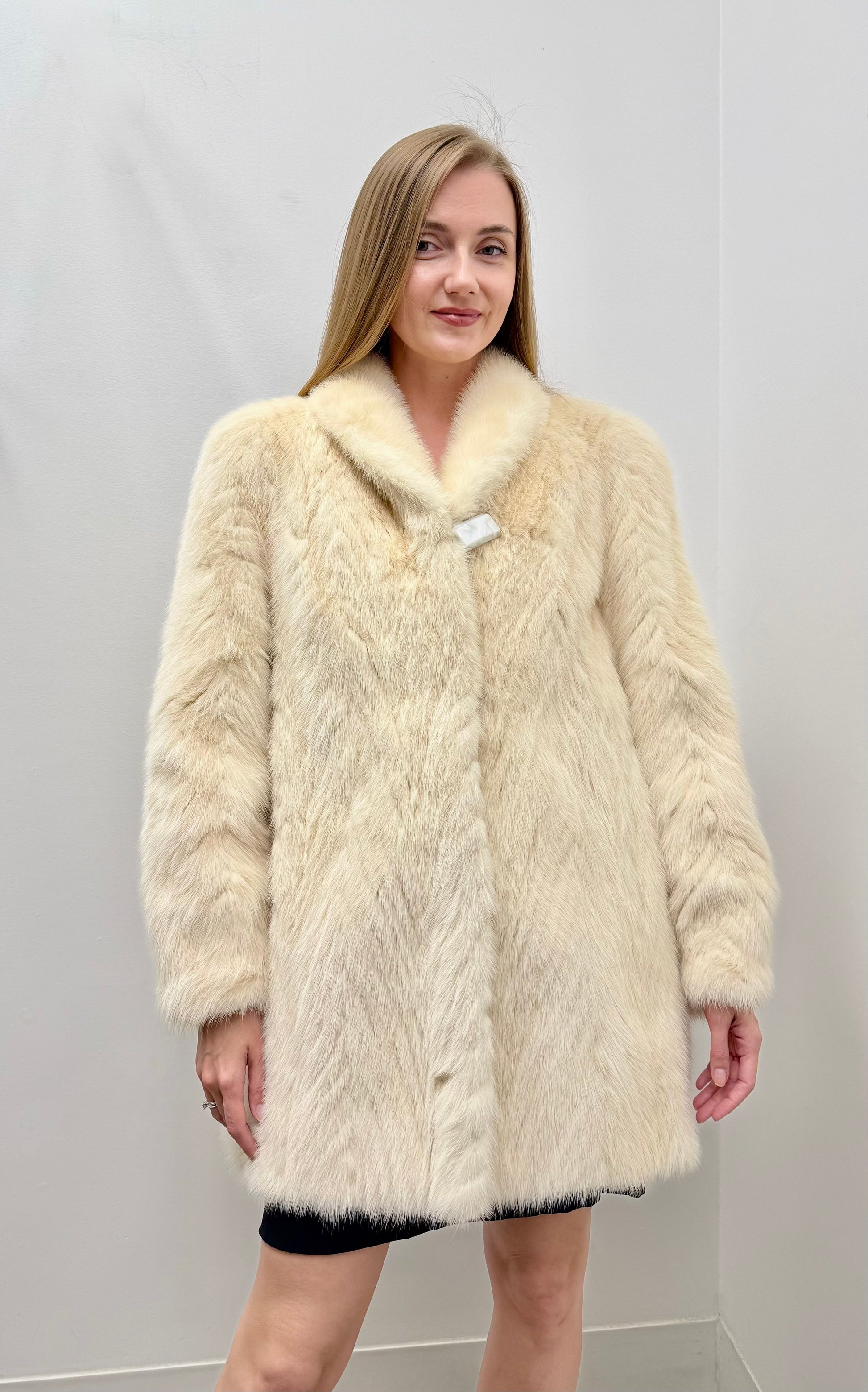 Vintage Ivory Mink Stroller Coat