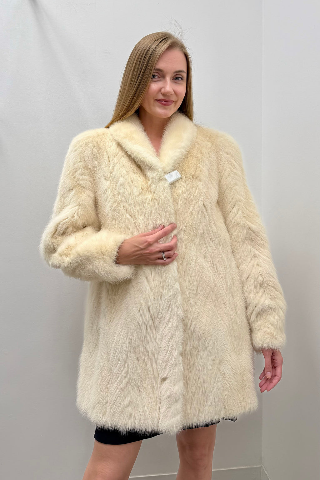 Vintage Ivory Mink Stroller Coat
