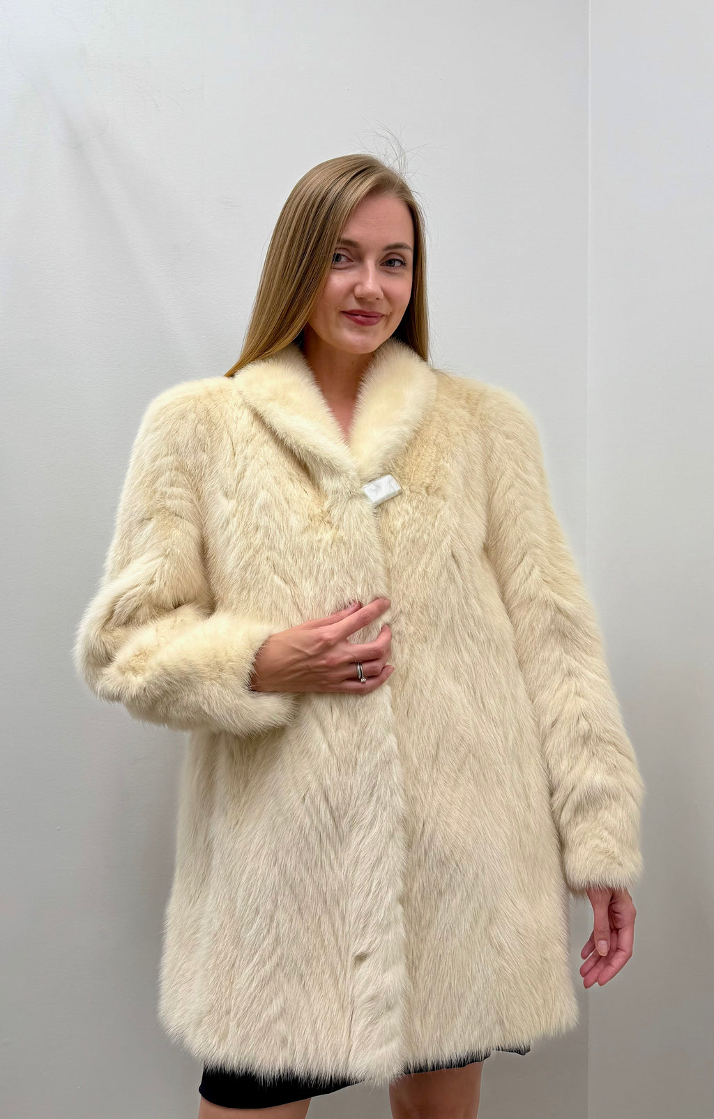 Vintage Ivory Mink Stroller Coat