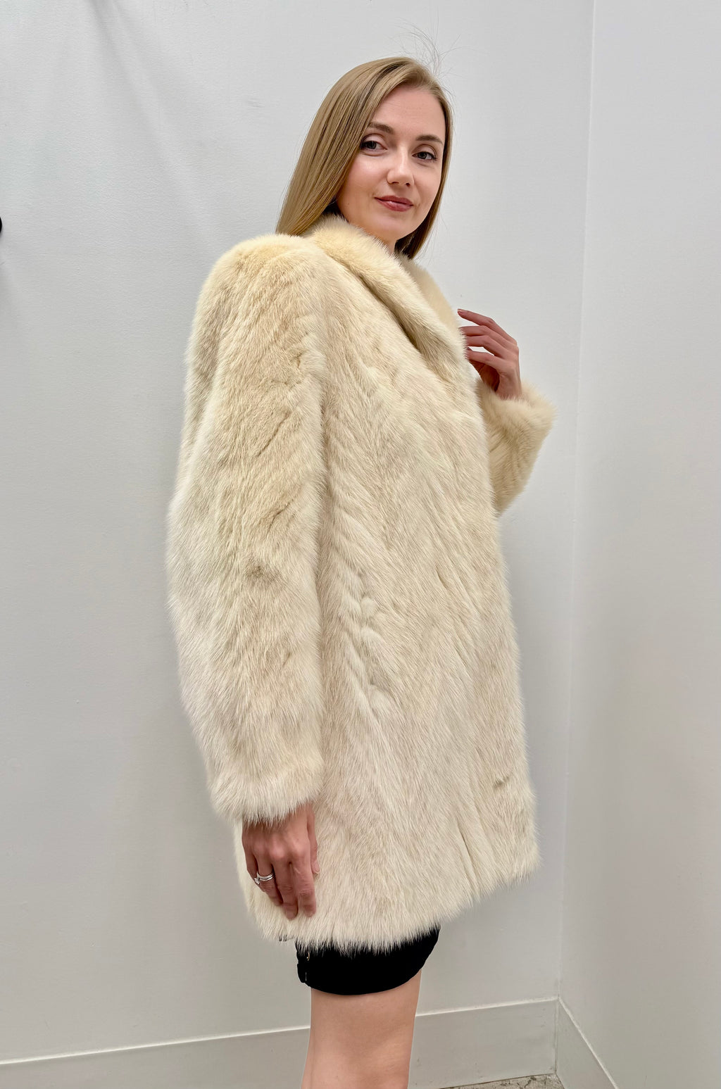Vintage Ivory Mink Stroller Coat