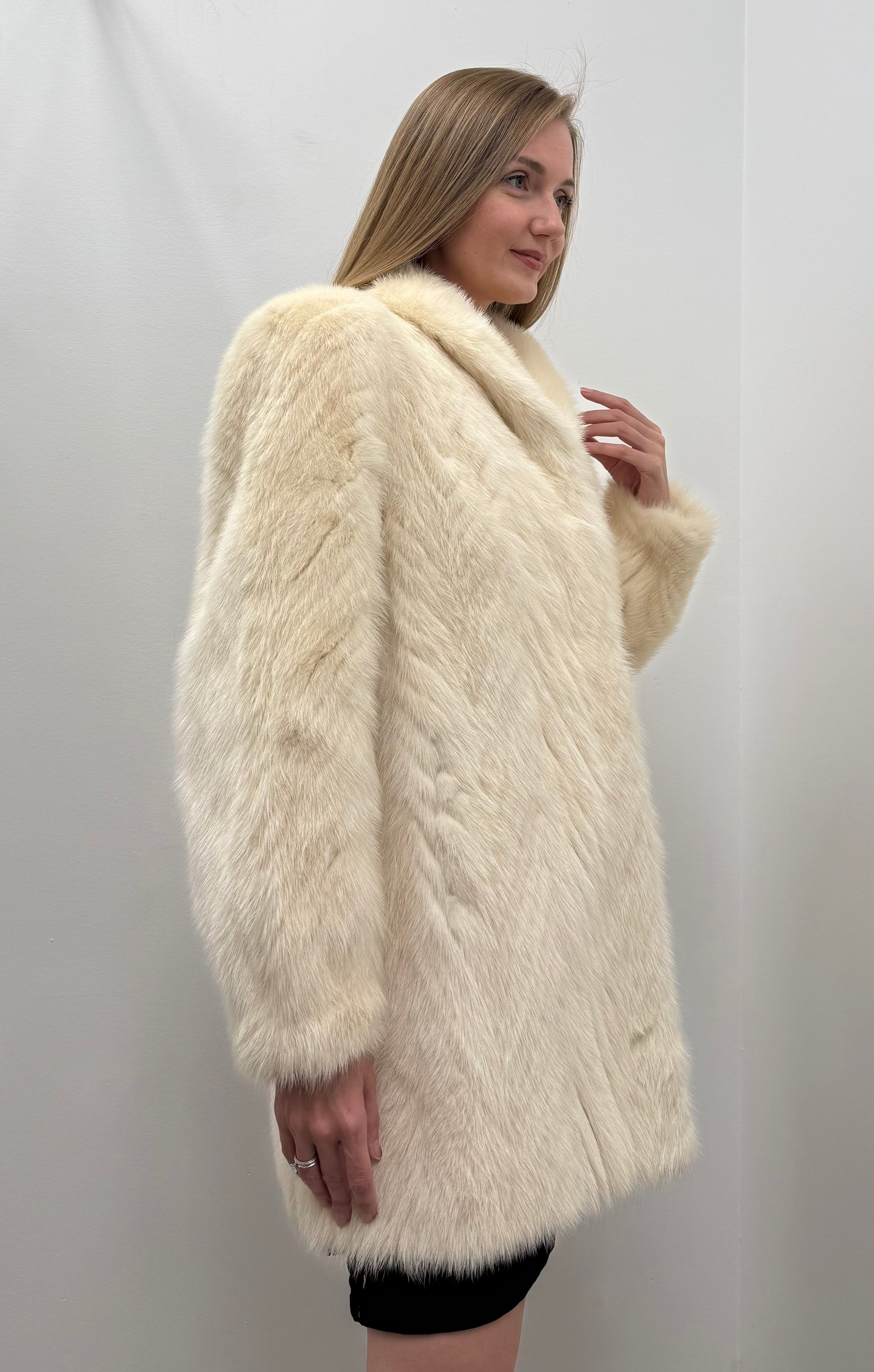 Vintage Ivory Mink Stroller Coat
