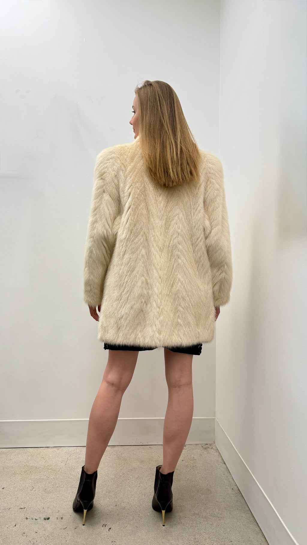 Vintage Ivory Mink Stroller Coat