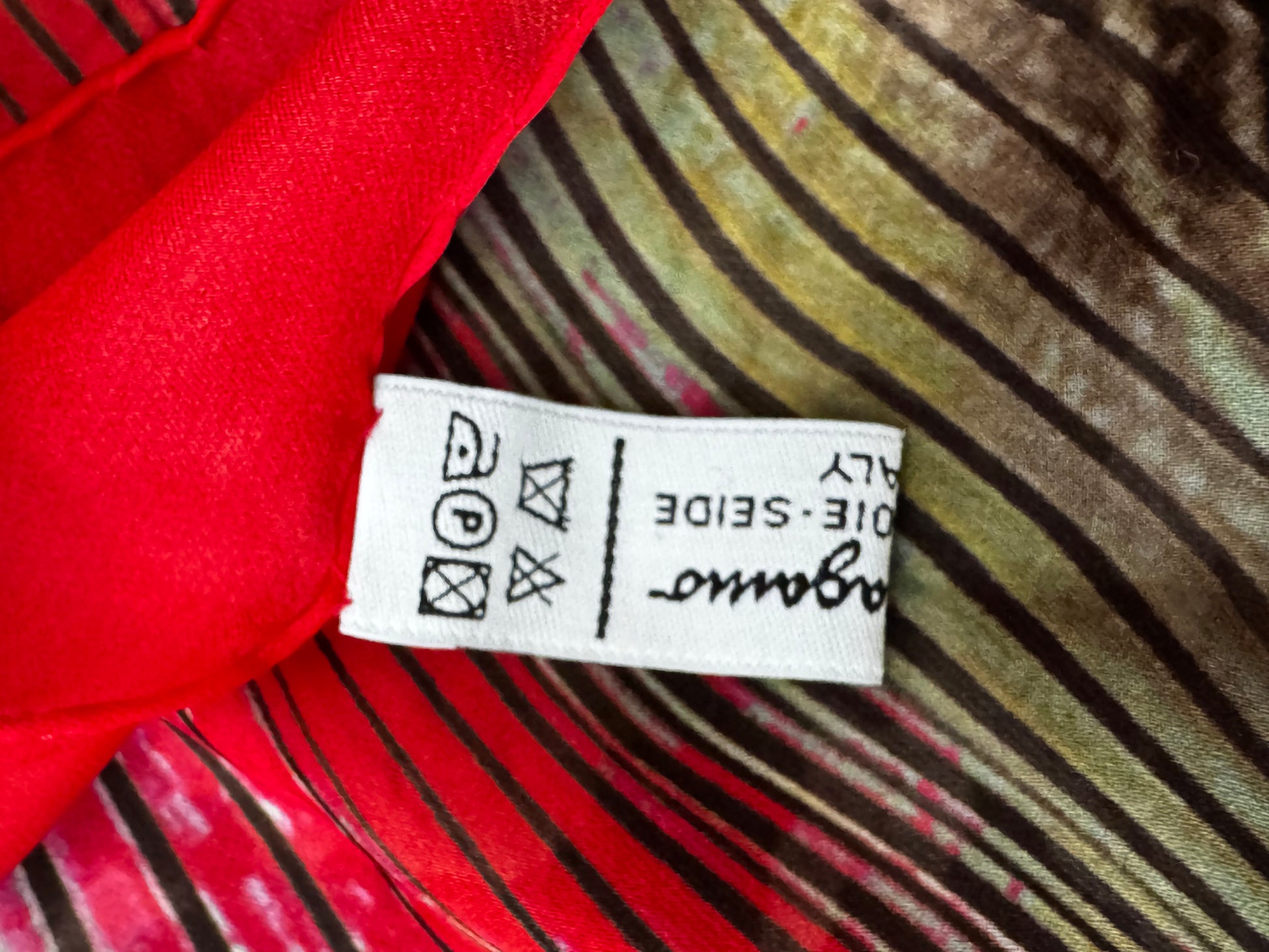 Salvatore Ferragamo Python Print Silk Chiffon Oblong Scarf