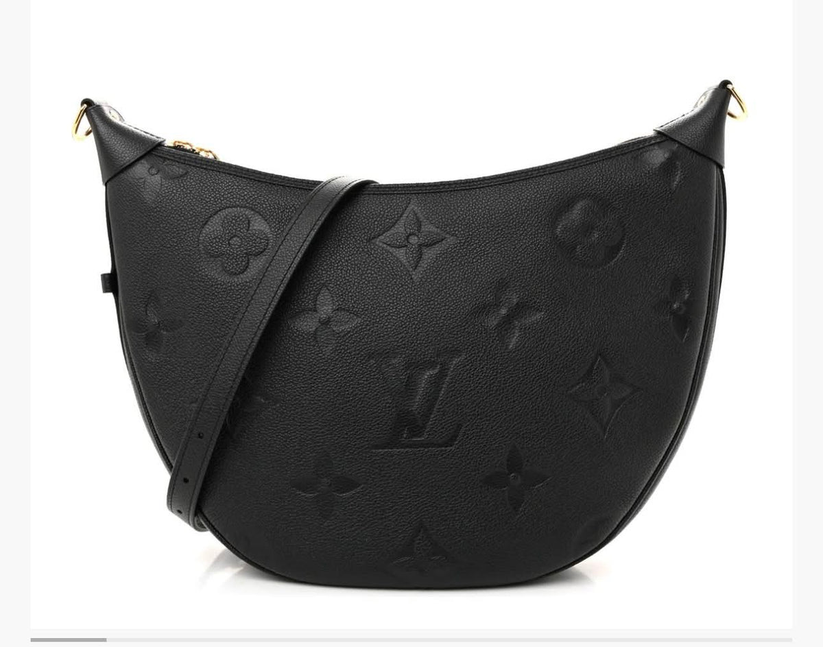 Louis Vuitton Loop Hobo Bag Black Monogram Empreinte Leather