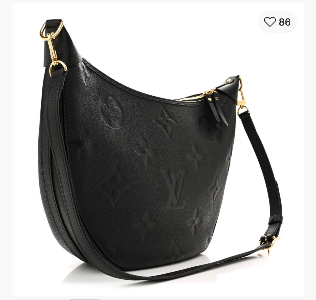 Louis Vuitton Loop Hobo Bag Black Monogram Empreinte Leather