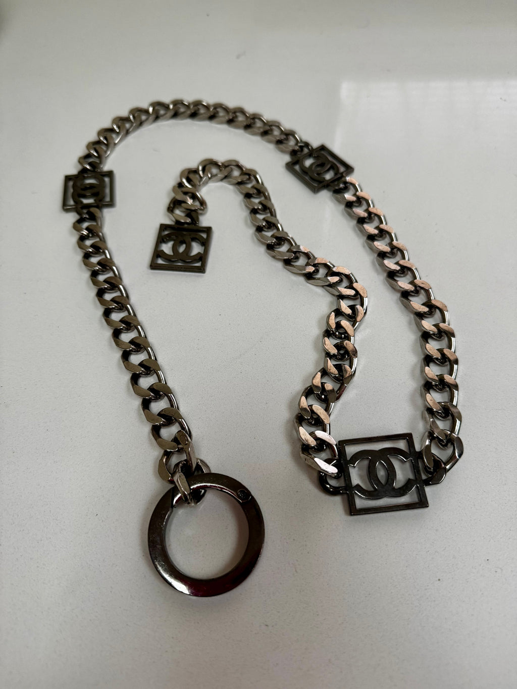 Chanel Vintage Silver-Tone CC Chain Belt / Necklace (c. 2003–2004)