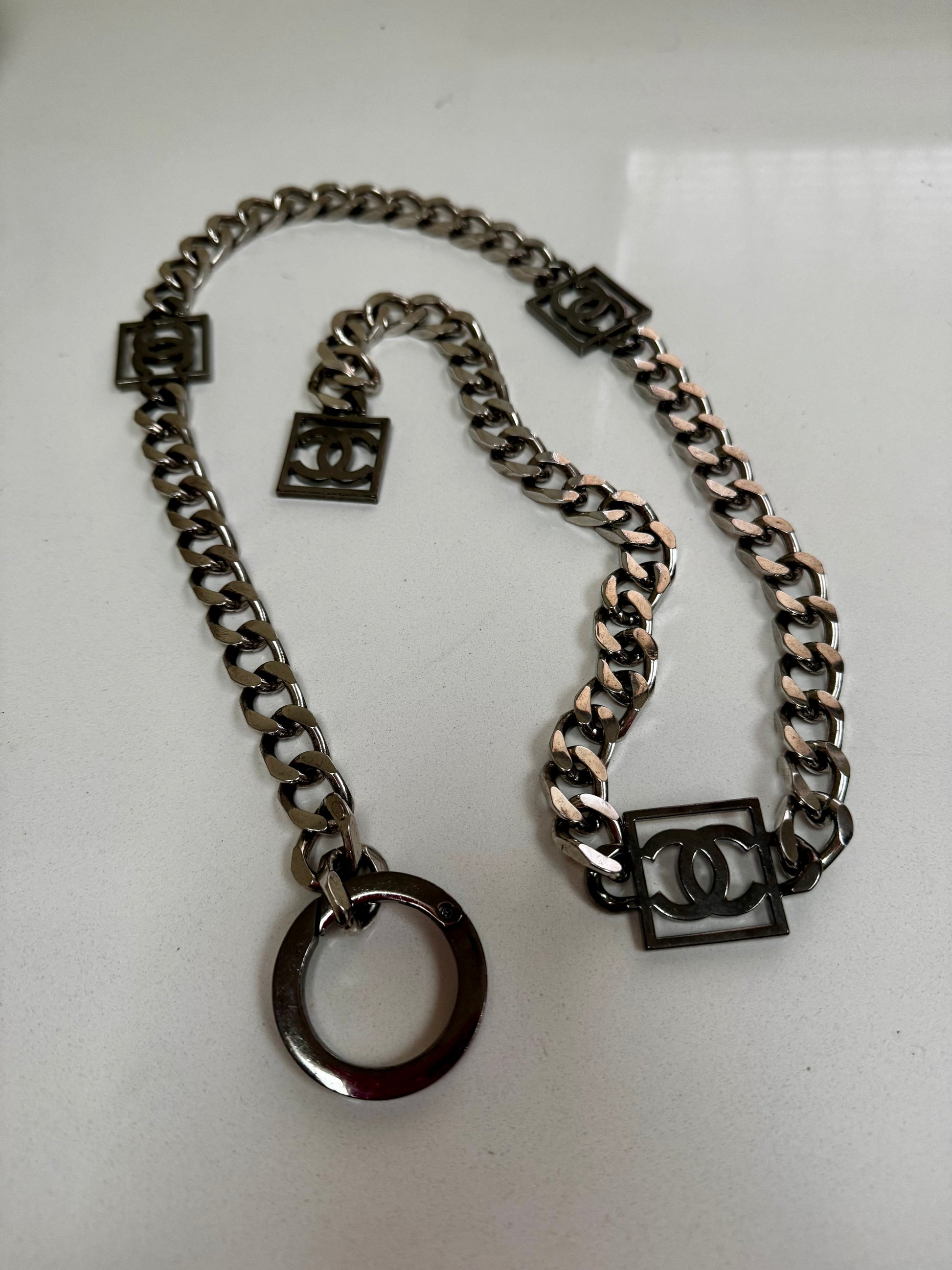 Chanel Vintage Silver-Tone CC Chain Belt / Necklace (c. 2003–2004)