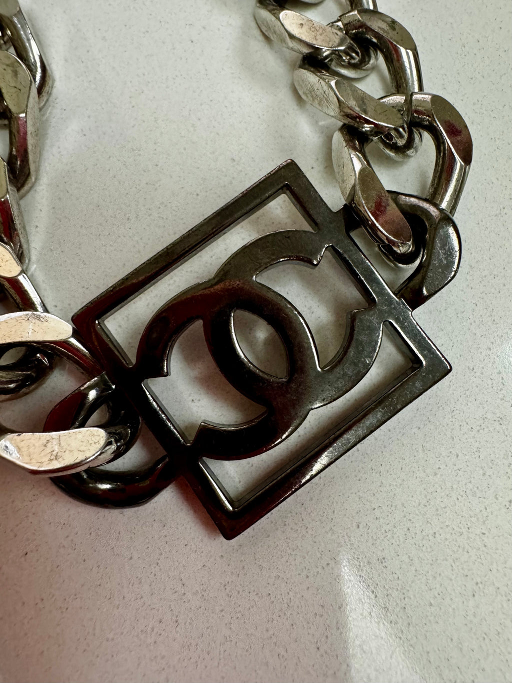 Chanel Vintage Silver-Tone CC Chain Belt / Necklace (c. 2003–2004)