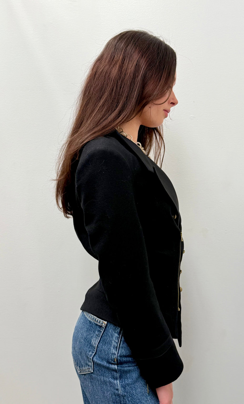 Balenciaga 2007 Velvet Trim Military Blazer