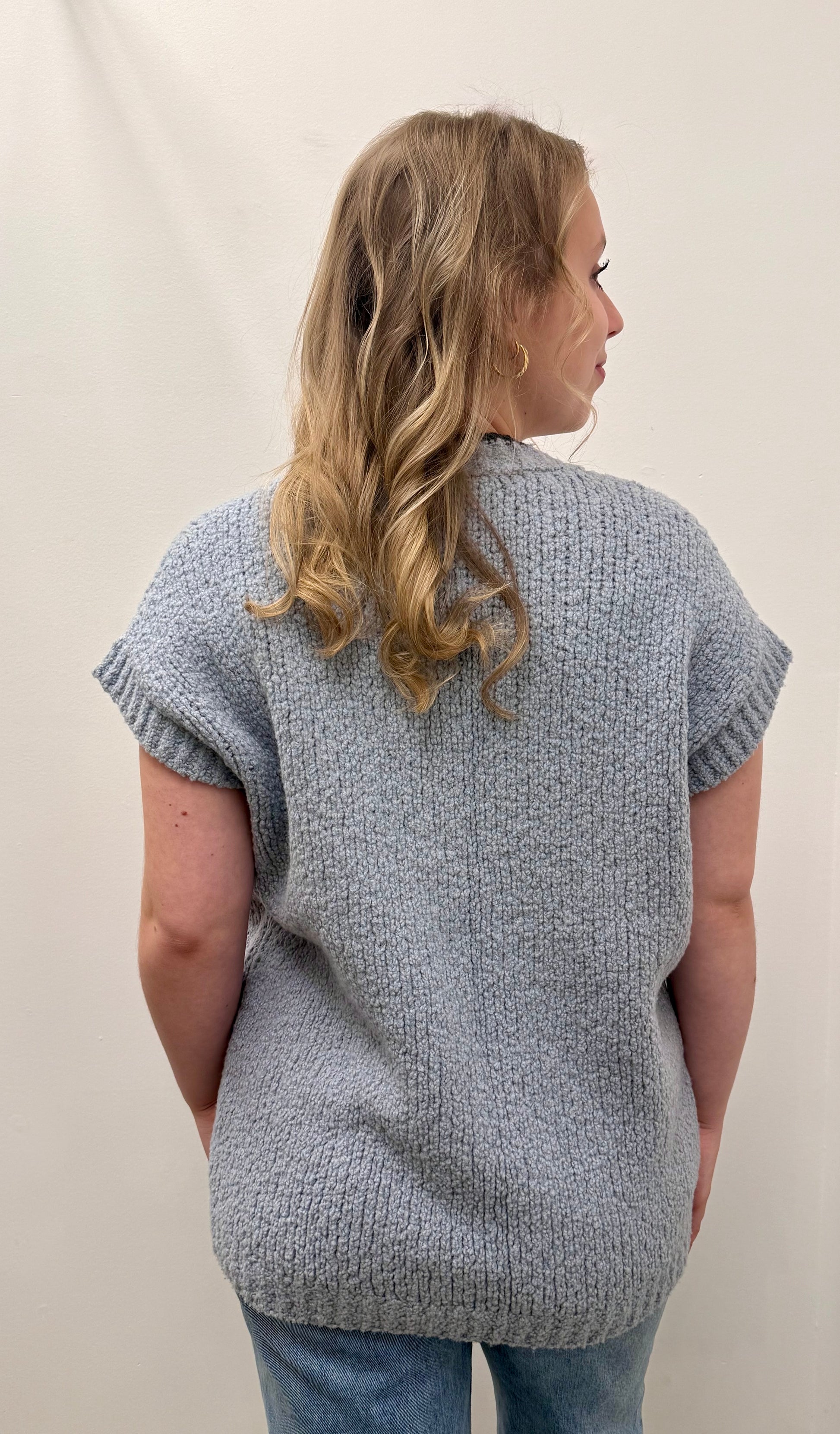 Brunello Cucinelli Beaded Pocket Cap Sleeve Knit Top