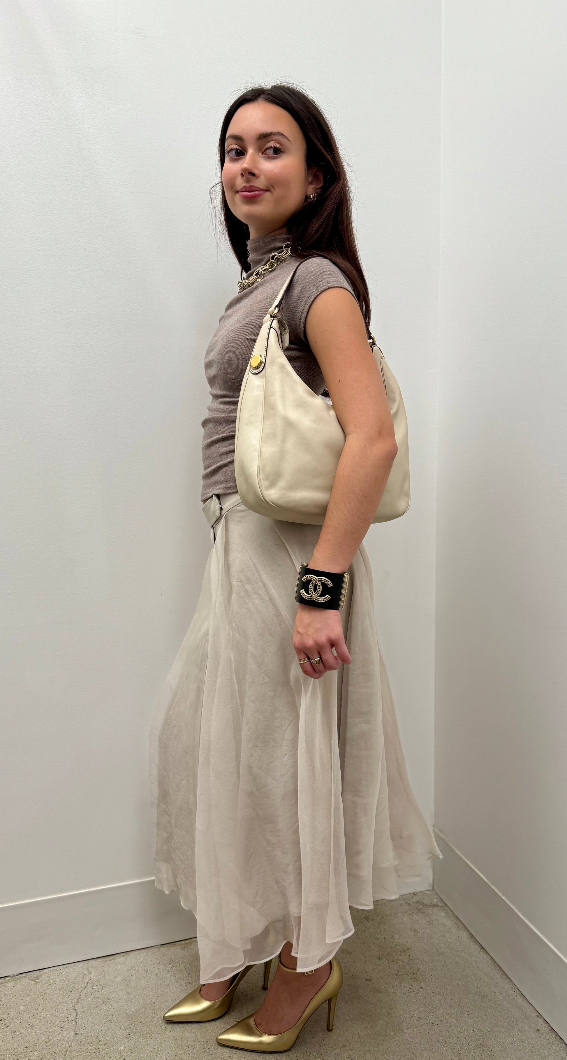 Brunello Cucinelli Silk Organza Midi Skirt