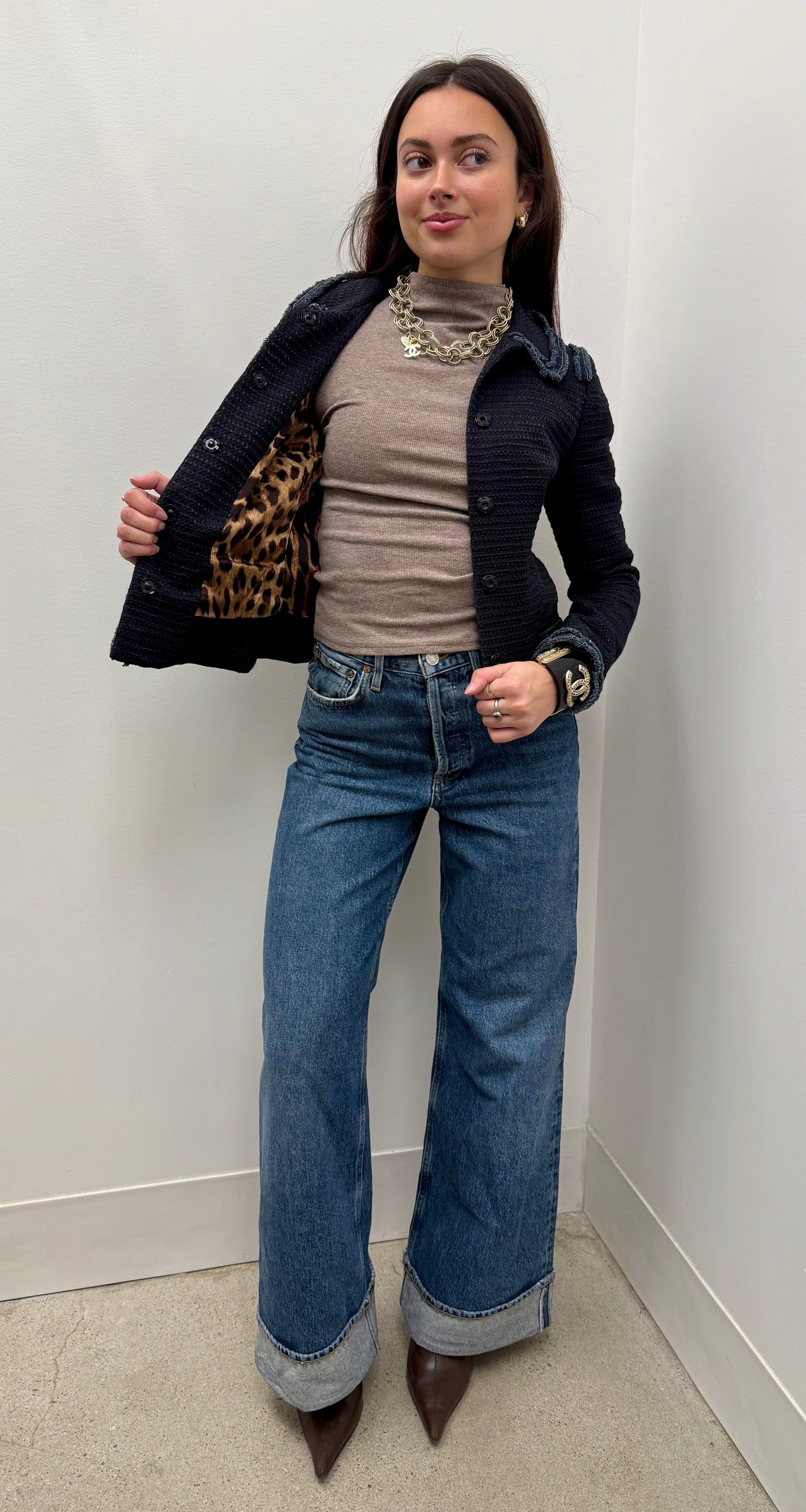 Dolce & Gabbana Textured Cropped Blazer