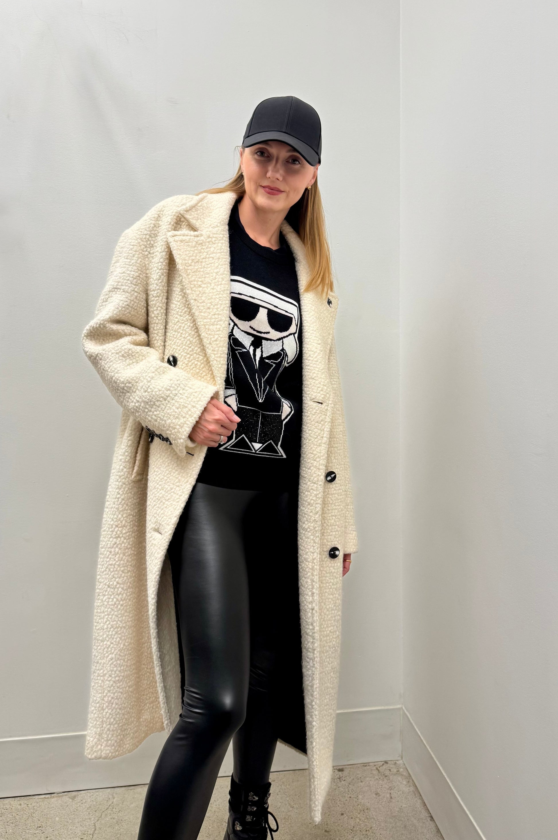 Karl Lagerfeld Paris “Ikonik” Logo-Tape Sweater (Black)