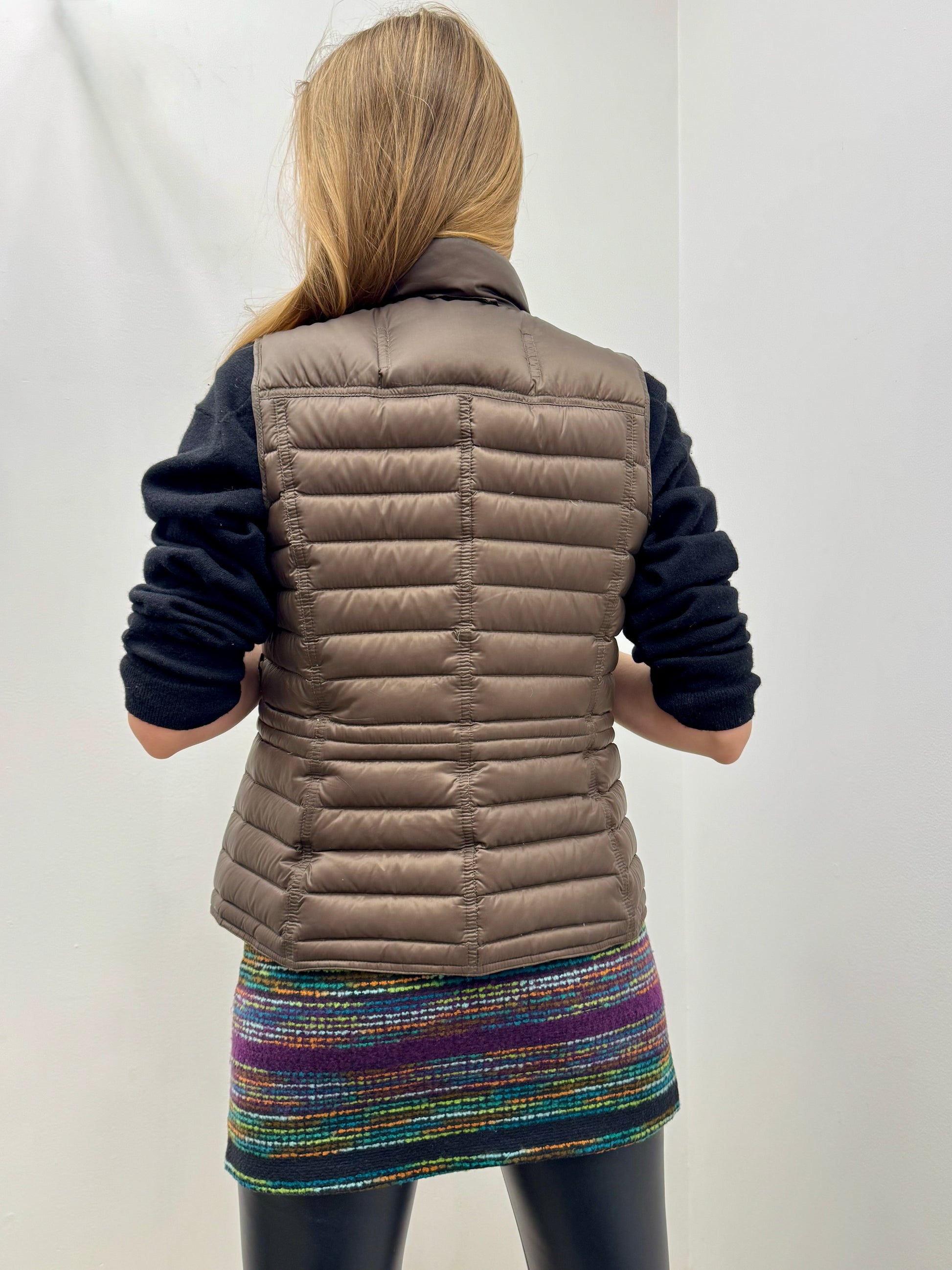 Burberry Women's Lightweight Quilted Puffer Vest in Olive