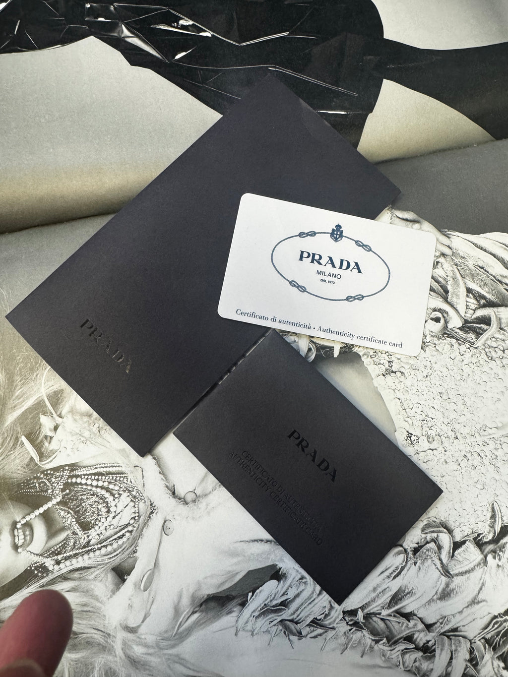 Prada Vitello Daino Convertible Front Pocket Tote Bag in Avio Blue