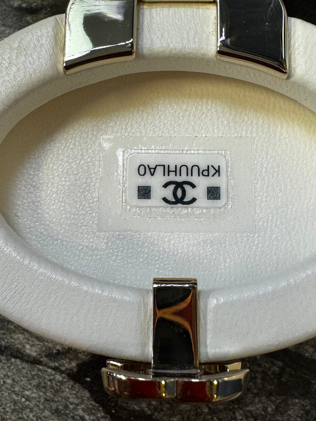 Chanel Oval Minaudière Clutch with Chain, White Quilted Lambskin, Gold Hardware