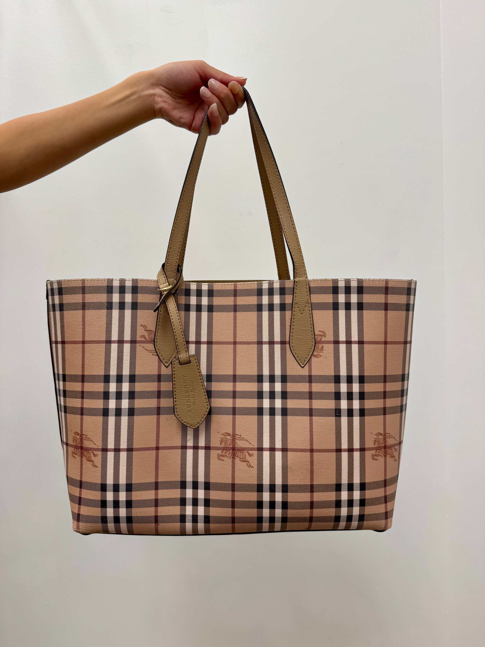Burberry Haymarket Check Reversible Tote Bag