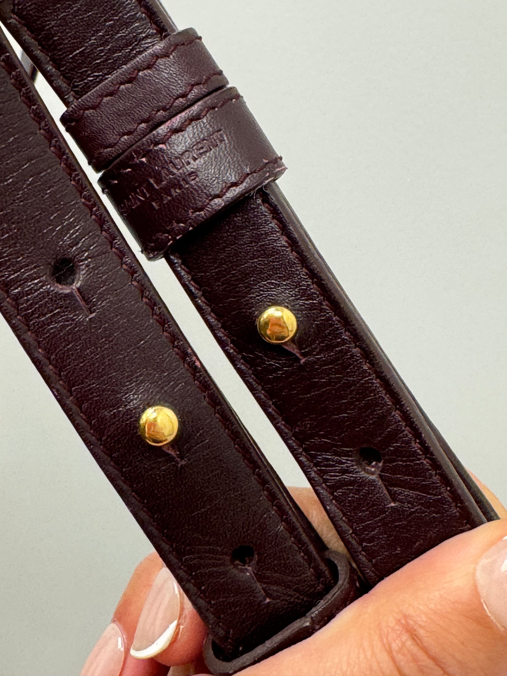 Yves Saint Laurent Classic Duffle 12 in Burgundy Suede and Leather with Strap