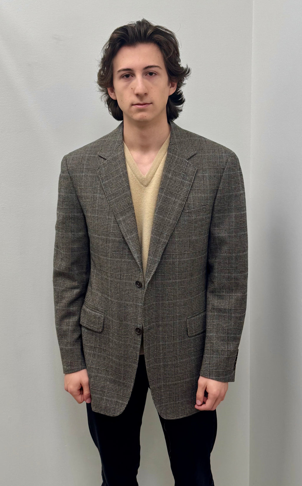 Canali Wool Blend Glen Check Sport Coat