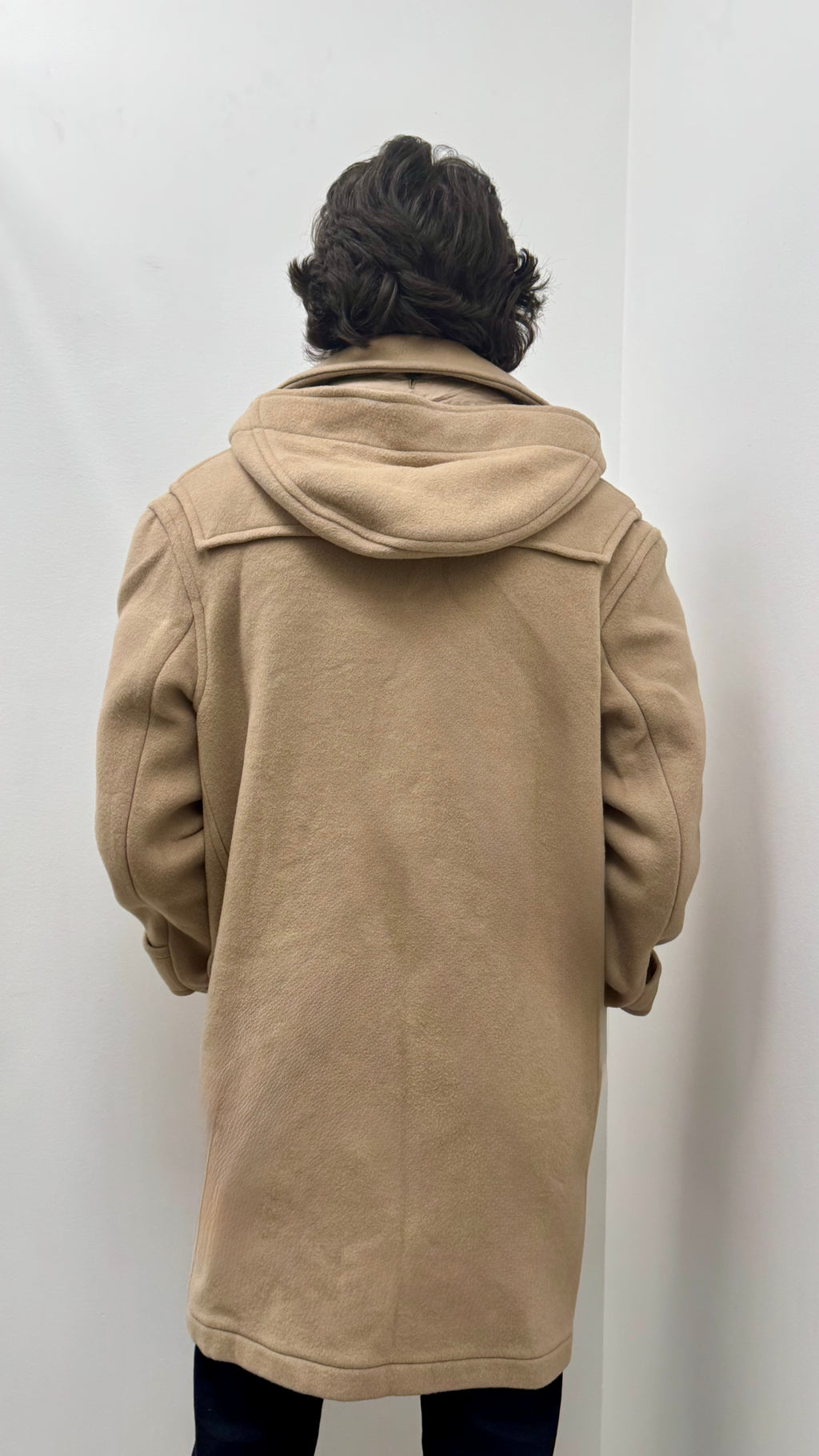Burberry Hooded Camel Wool Duffle Coat