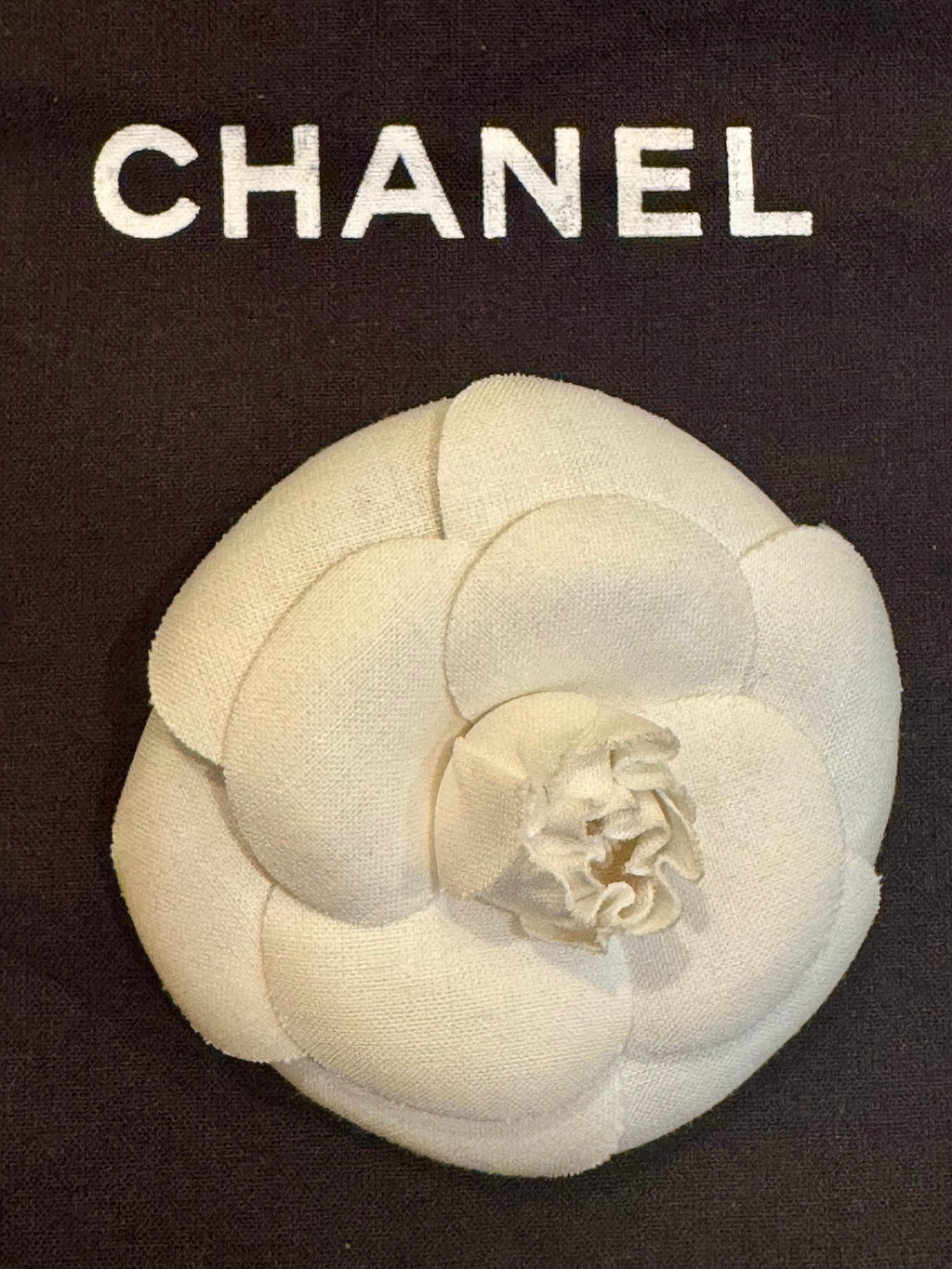 Chanel Camellia Brooch with Pin and Box
