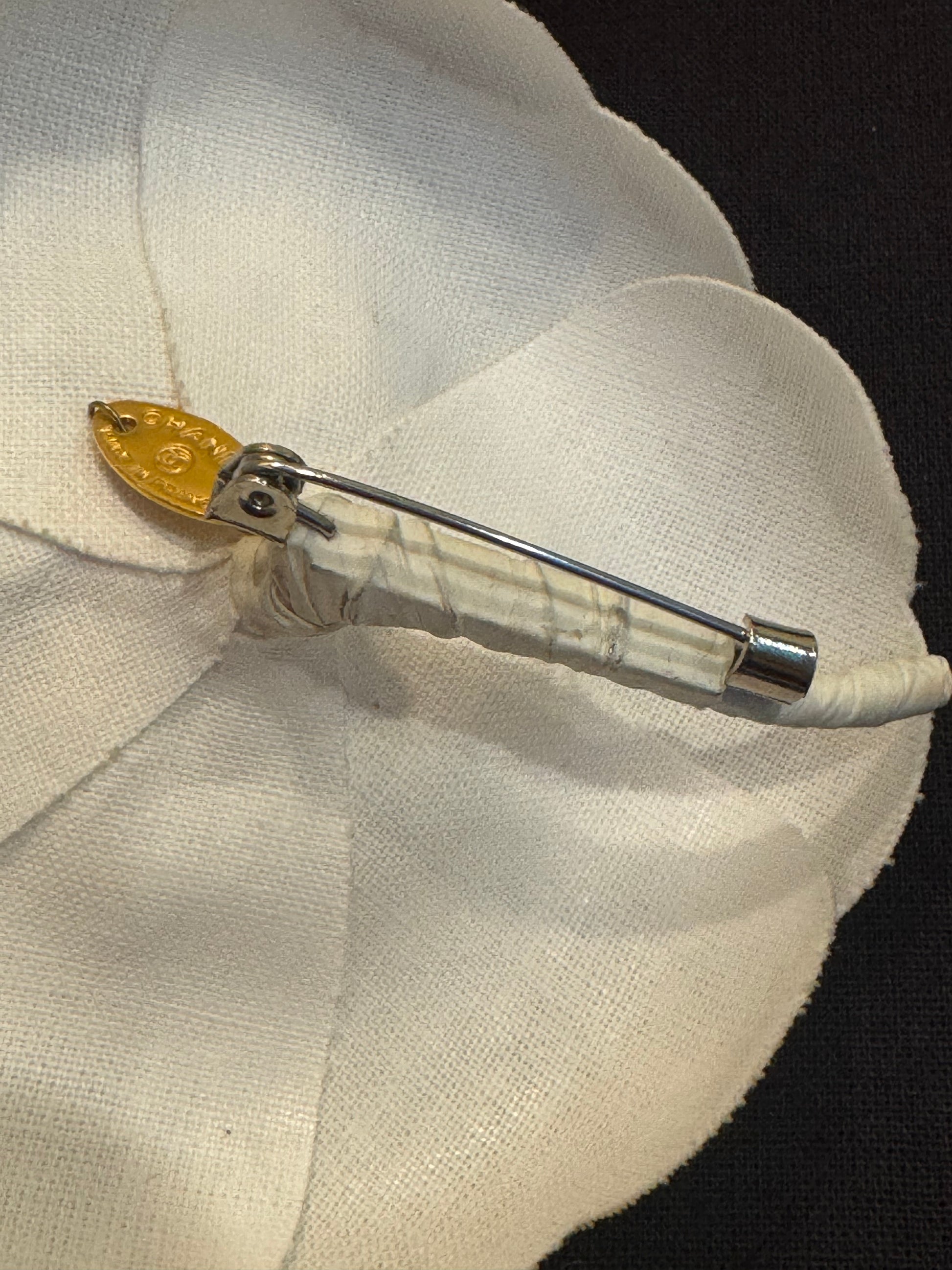 Chanel Camellia Brooch with Pin and Box