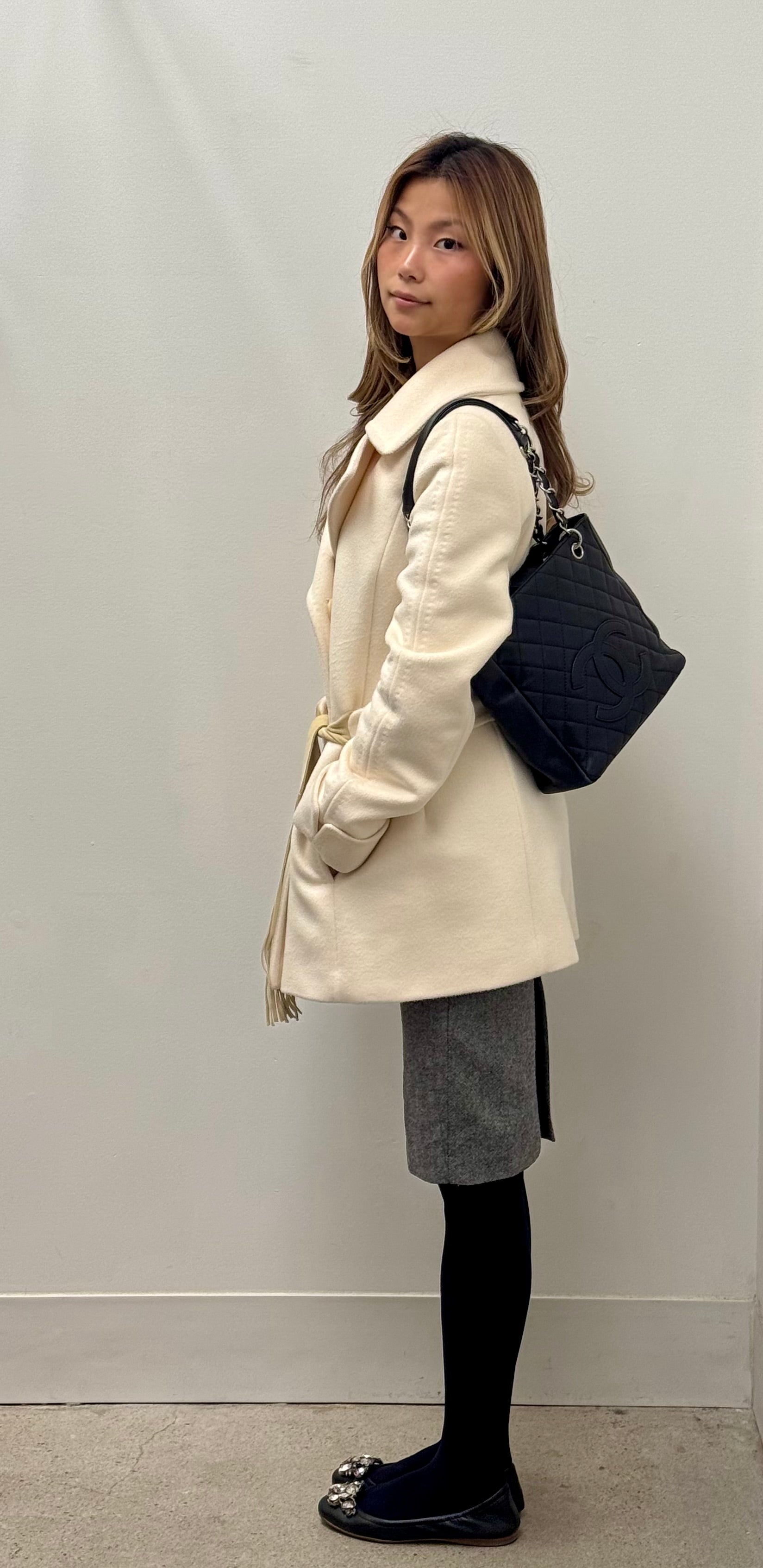 Chanel Mini Shopping Tote Silver Hardware In Caviar Leather