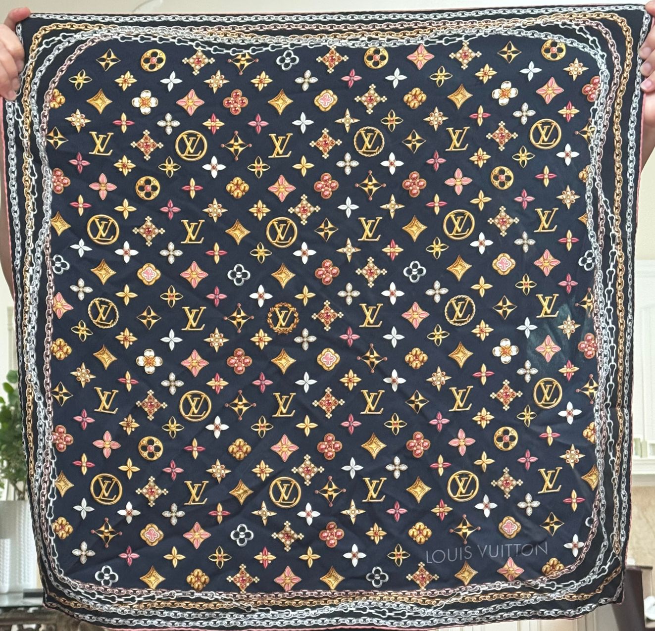 Louis Vuitton Monogram Multicolore Silk Square Scarf