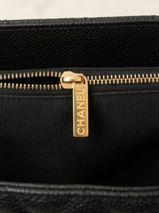 Chanel Grand Shopping Tote (GST), Black Caviar with Gold Hardware