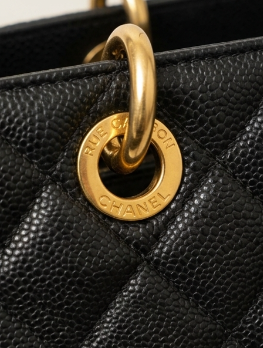 Chanel Grand Shopping Tote (GST), Black Caviar with Gold Hardware