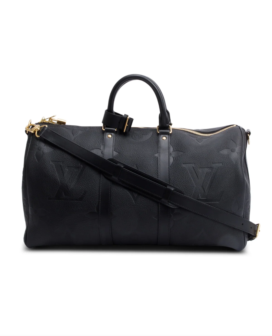 Louis Vuitton Keepall Bandoulière 50 – Black Monogram Empreinte Leather