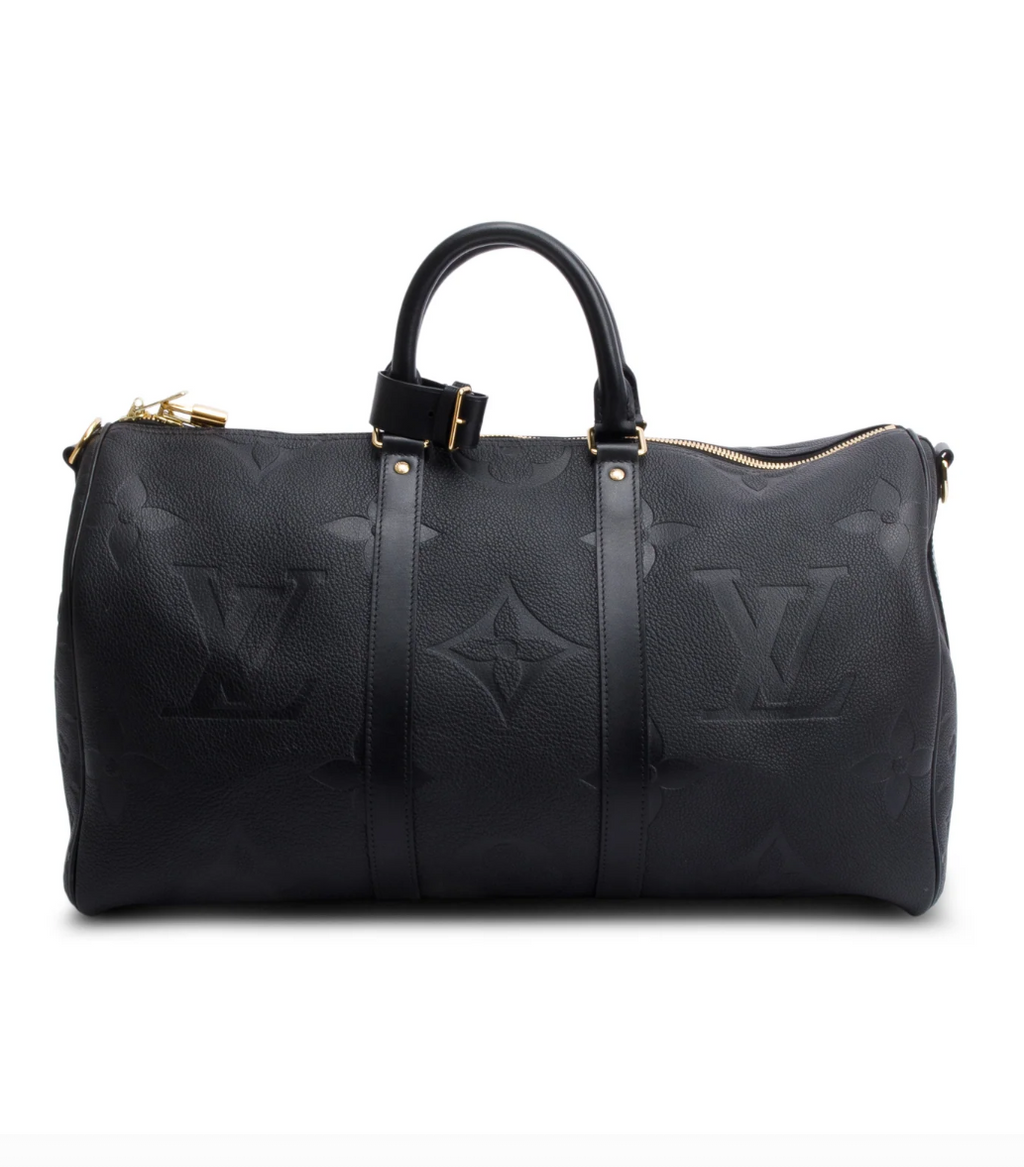 Louis Vuitton Keepall Bandoulière 50 – Black Monogram Empreinte Leather
