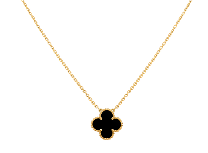 Van Cleef & Arpels Vintage Alhambra Pendant Necklace, 18K Yellow Gold & Black Onyx (VCARA45800)