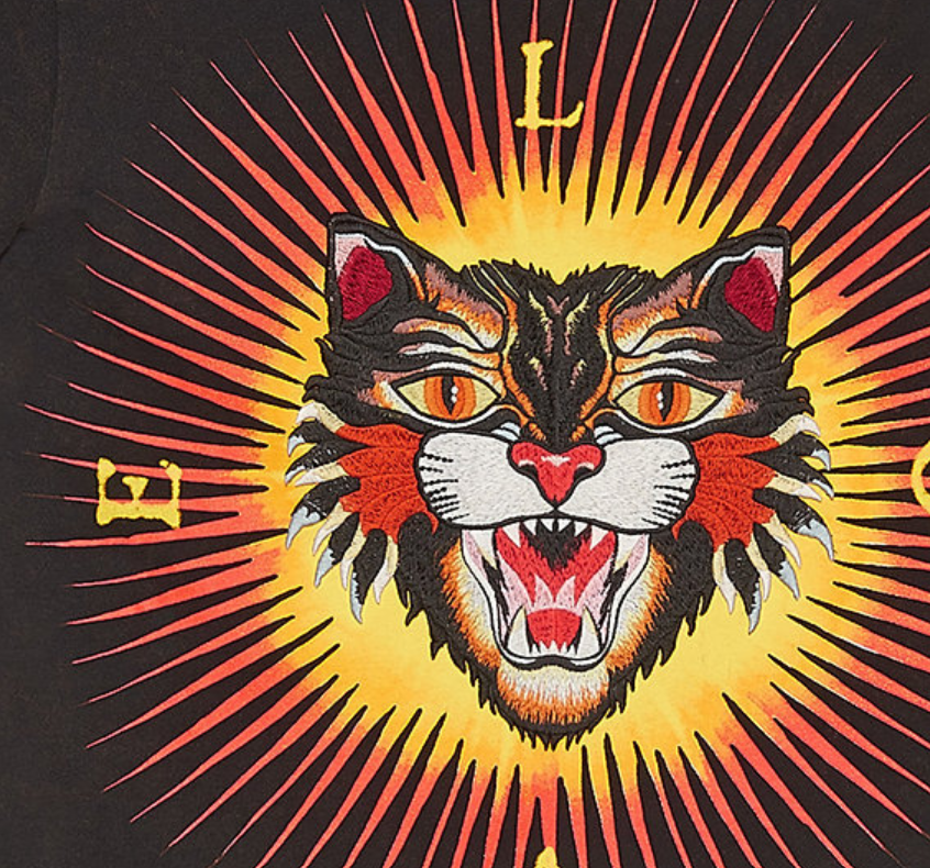 Gucci “Angry Cat” Modern Future Black Graphic T-Shirt