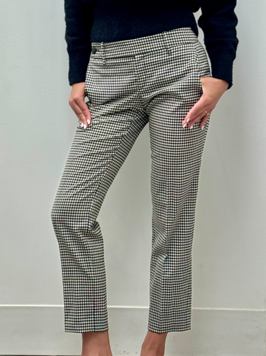 Gucci Micro Gingham Cropped Trousers