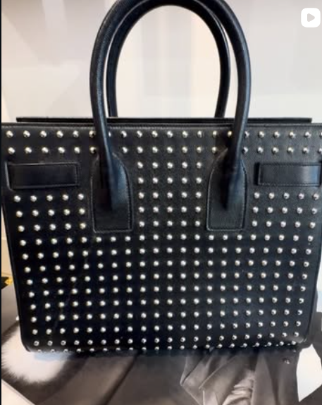 Saint Laurent Studded Small Sac de Jour Tote Bag